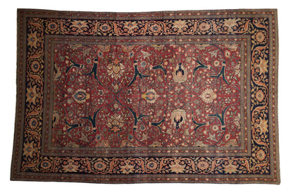 7x10.5 Antique Fine Tabriz Carpet