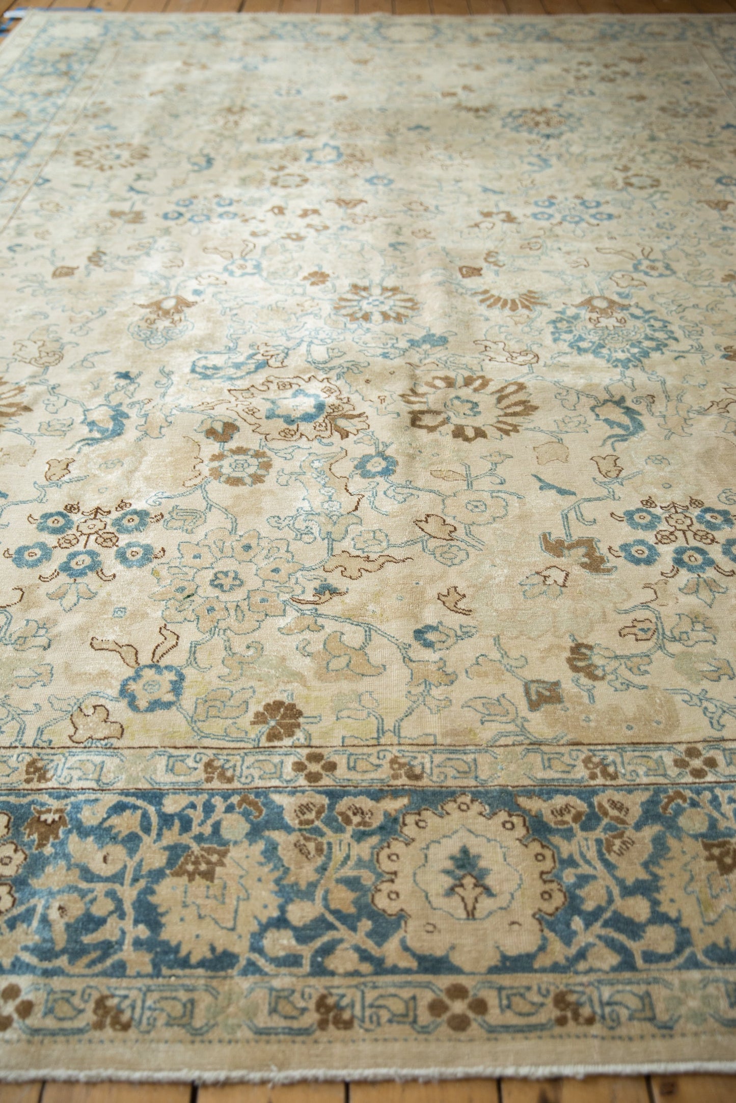 9x12 Vintage Distressed Tabriz Carpet