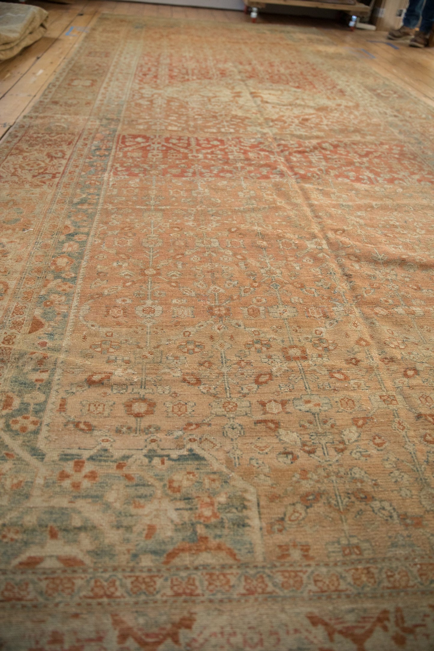 7x16.5 Vintage Fine Distressed Malayer Carpet