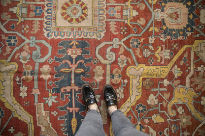 11.5x16.5 Antique Heriz Carpet