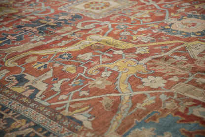 11.5x16.5 Antique Heriz Carpet