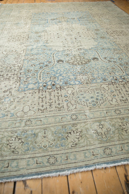 9x12.5 Vintage Distressed Tabriz Carpet