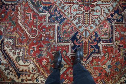 9.5x12 Vintage Heriz Carpet