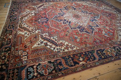 9.5x12 Vintage Heriz Carpet