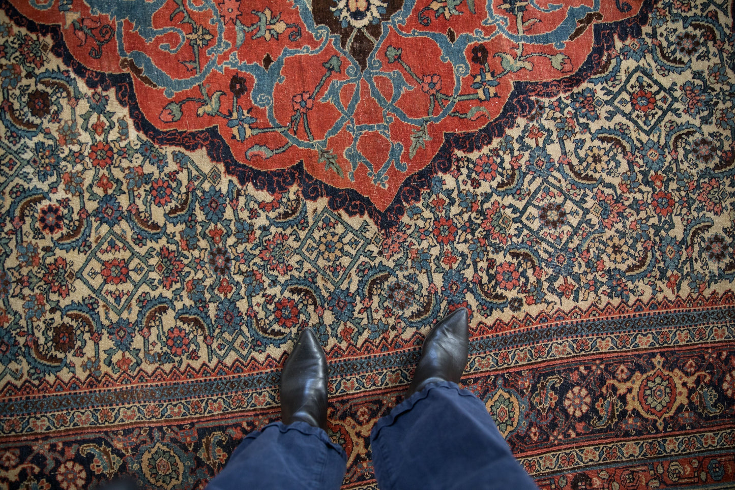 9.5x15 Antique Halvaie Bijar Carpet