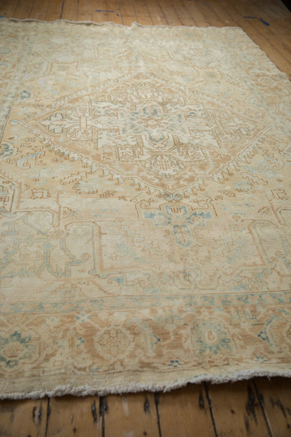 7x11 Vintage Distressed Heriz Carpet