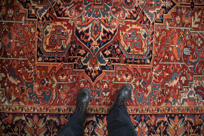 8x11.5 Vintage Heriz Carpet
