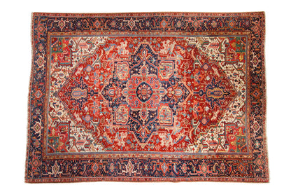 7.5x11 Vintage Heriz Carpet