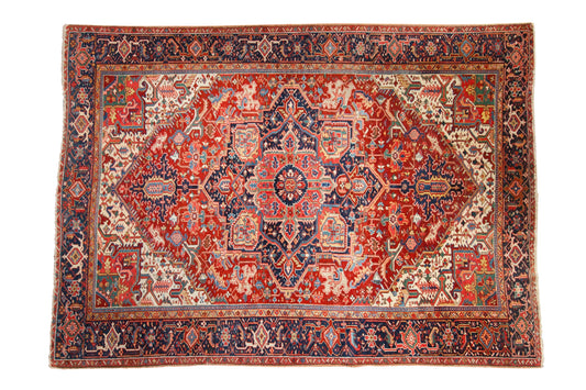 7.5x11 Vintage Heriz Carpet