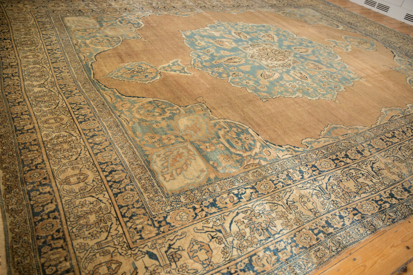 11x14 Antique Tea Washed Kerman Carpet