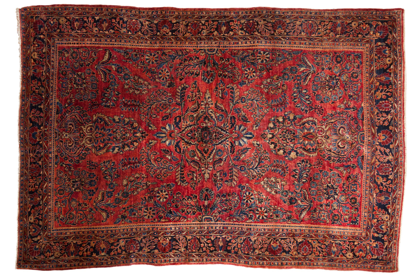 7x10 Antique American Sarouk Carpet