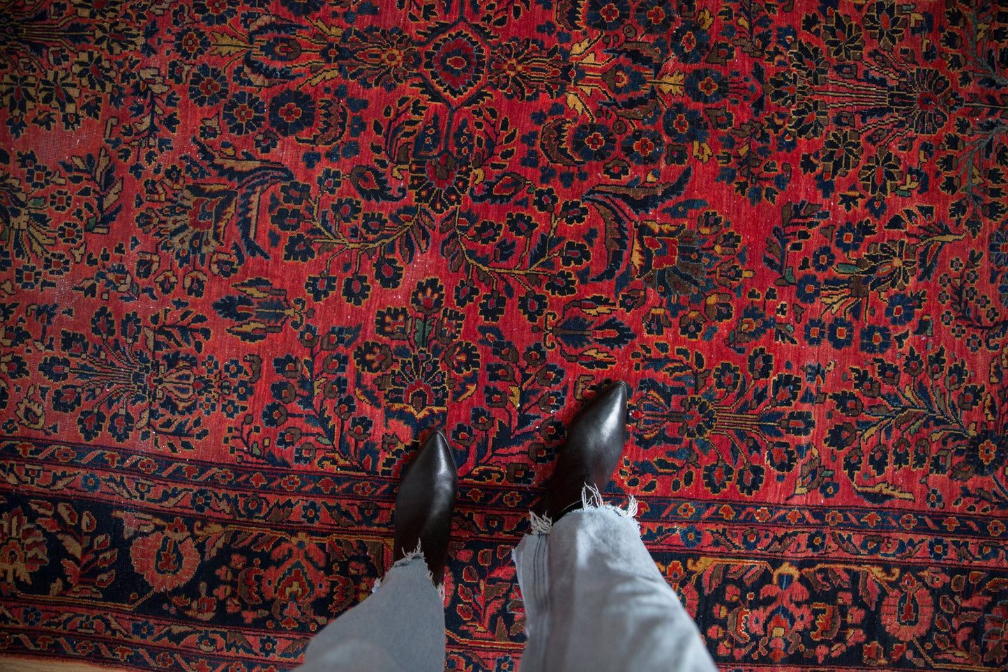 6.5x8.5 Antique Sarouk Carpet