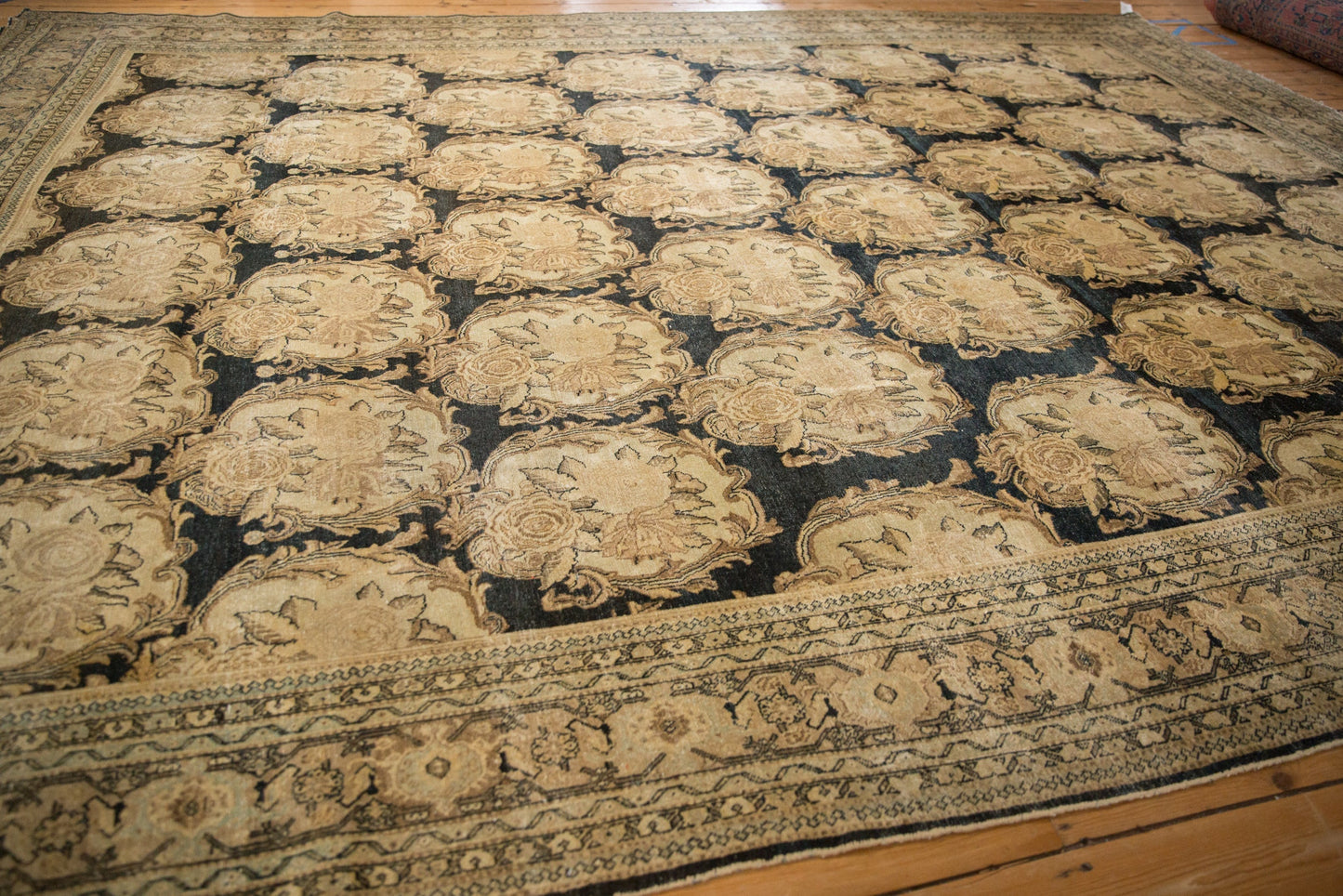 10x13 Antique Distressed Tabriz Carpet