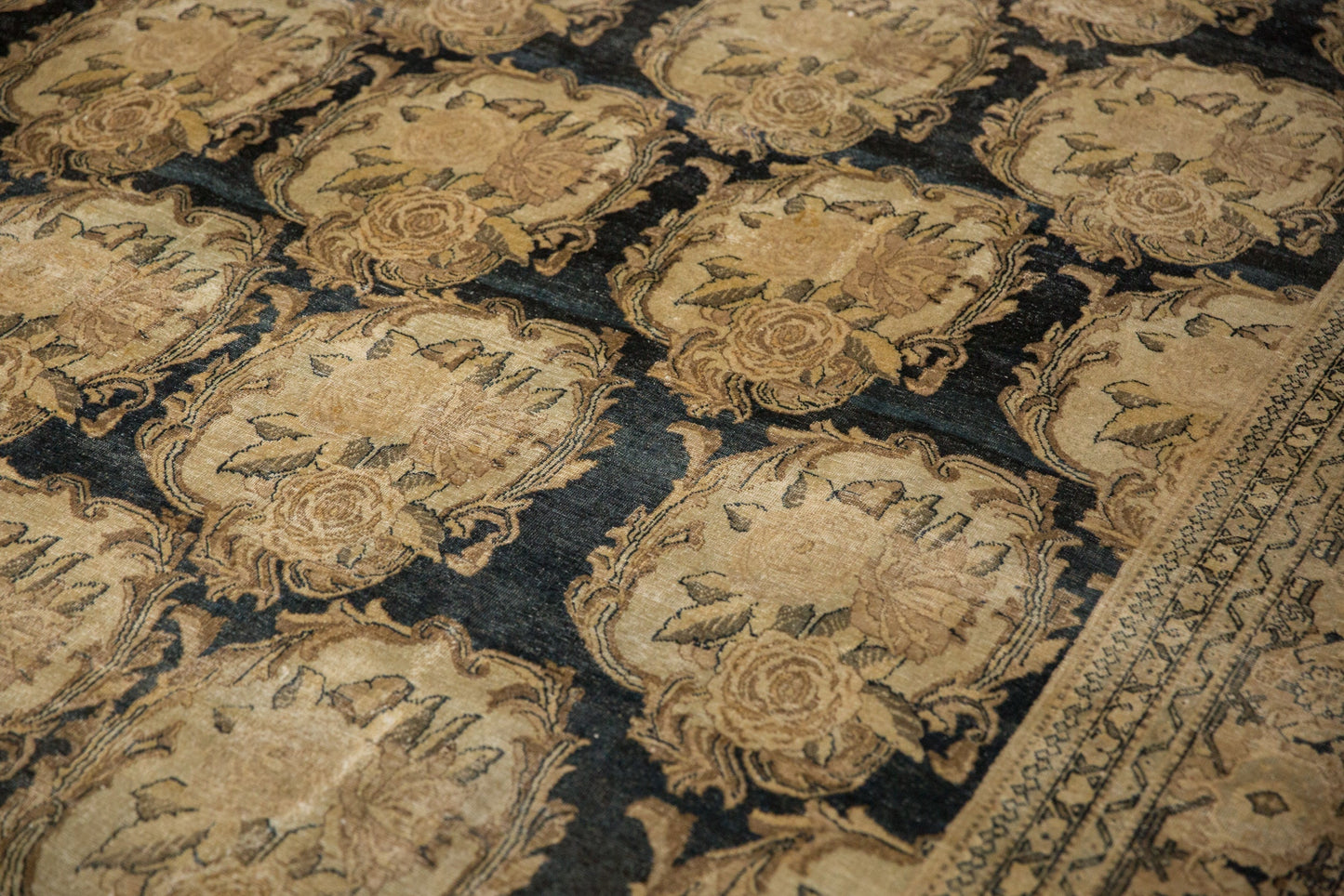 10x13 Antique Distressed Tabriz Carpet