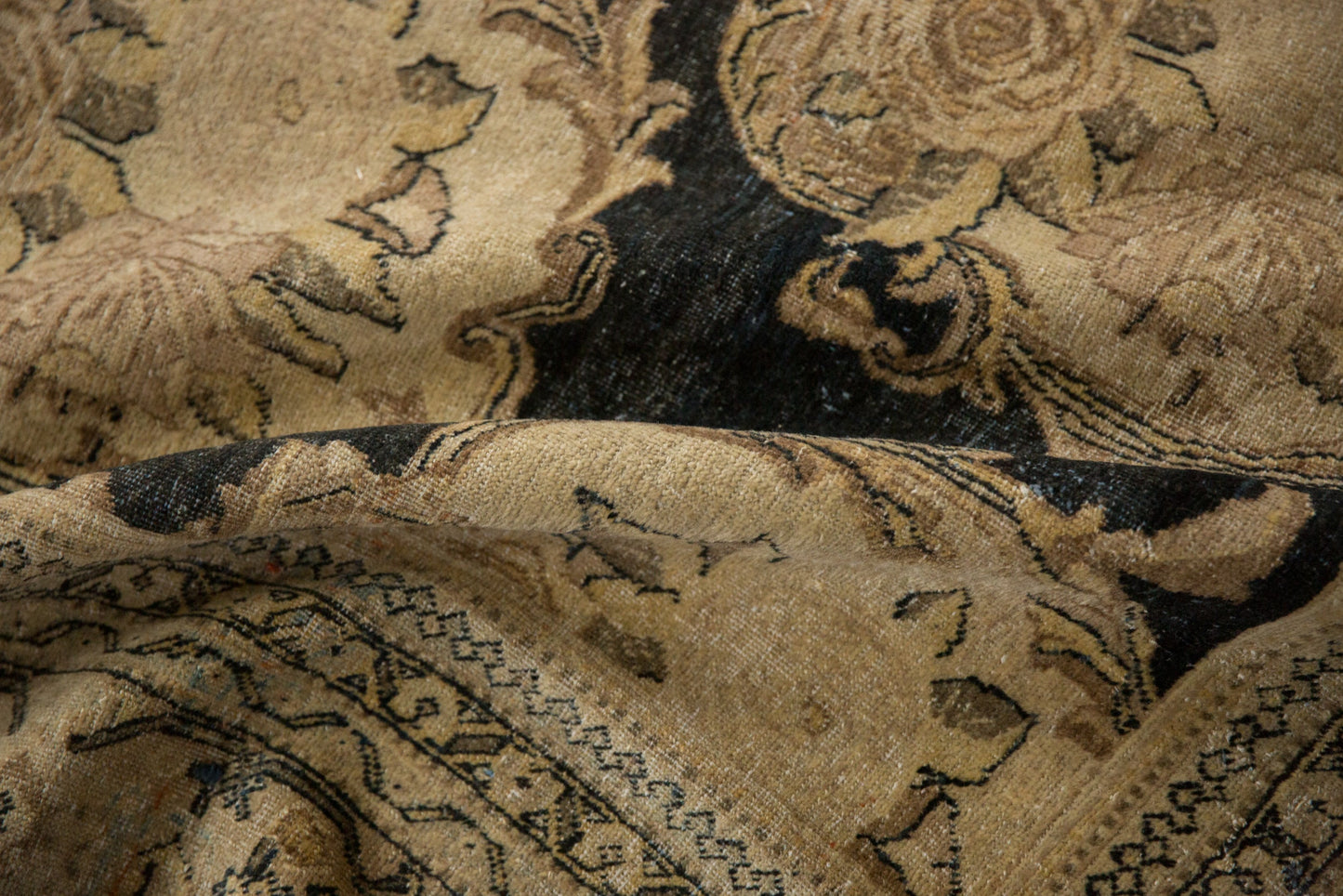 10x13 Antique Distressed Tabriz Carpet