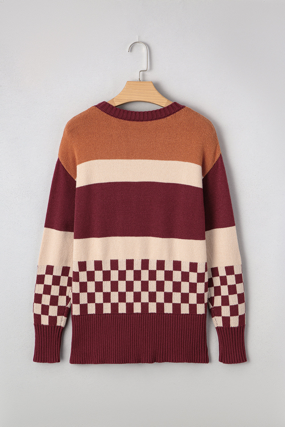 Noelle kariertes Strickpullover