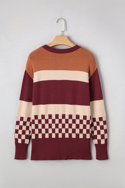 Noelle kariertes Strickpullover