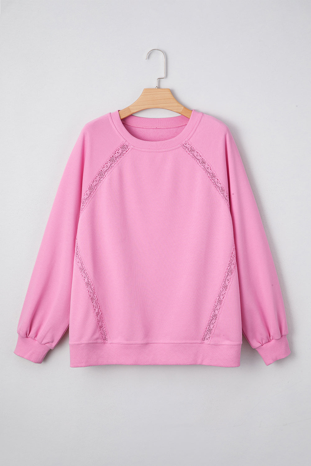 Lilah Spitzenbesetztes Raglanärmel Locker Geschnittenes Sweatshirt