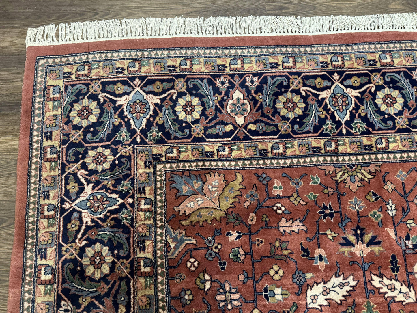 Indo Persian Heriz Rug 10x15, Allover Pattern, Large Wool Handmade Rug