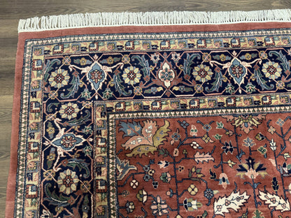 Indo Persian Heriz Rug 10x15, Allover Pattern, Large Wool Handmade Rug