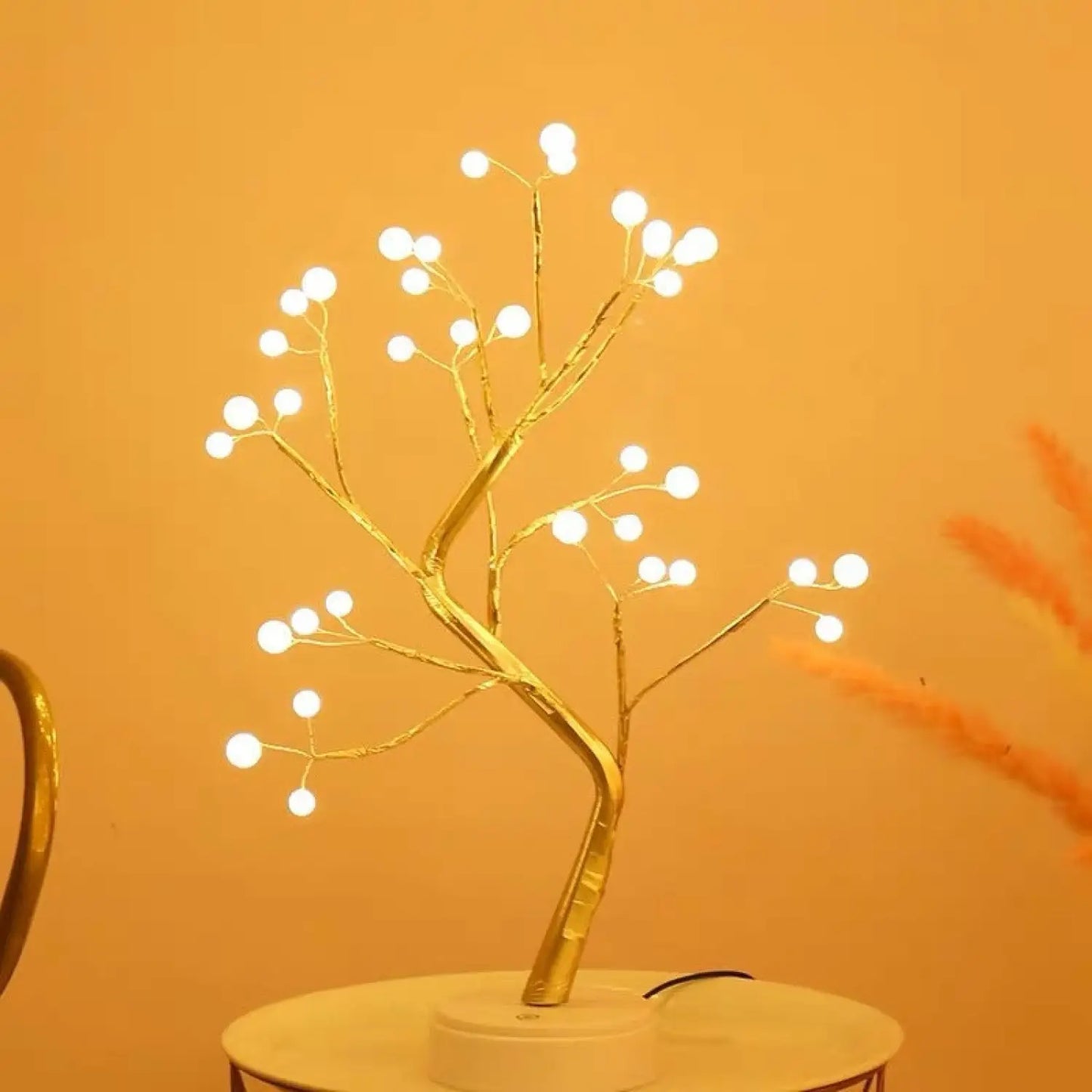 Dekorativa sovrumsträdljus med LED-koppartrådsdesign