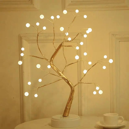 Dekorativa sovrumsträdljus med LED-koppartrådsdesign