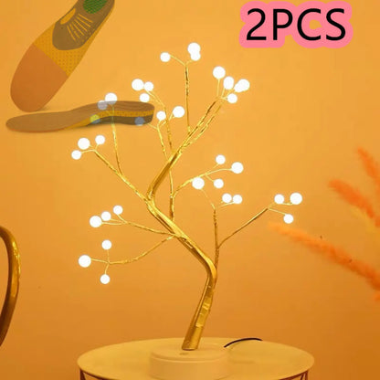 Dekorativa sovrumsträdljus med LED-koppartrådsdesign