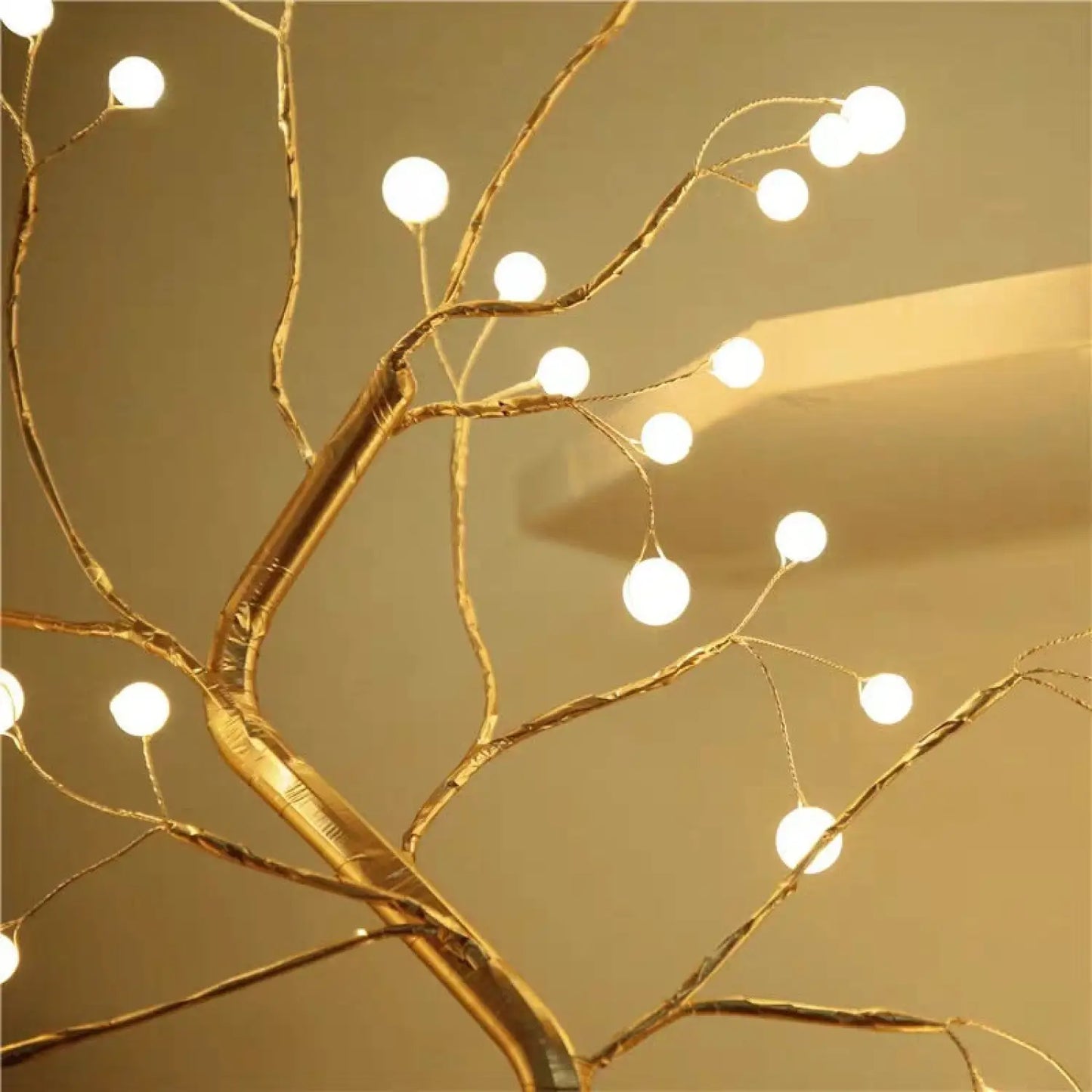 Dekorativa sovrumsträdljus med LED-koppartrådsdesign