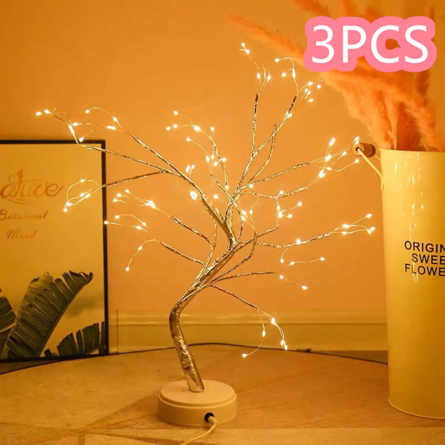 Dekorativa sovrumsträdljus med LED-koppartrådsdesign
