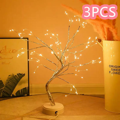 Dekorativa sovrumsträdljus med LED-koppartrådsdesign