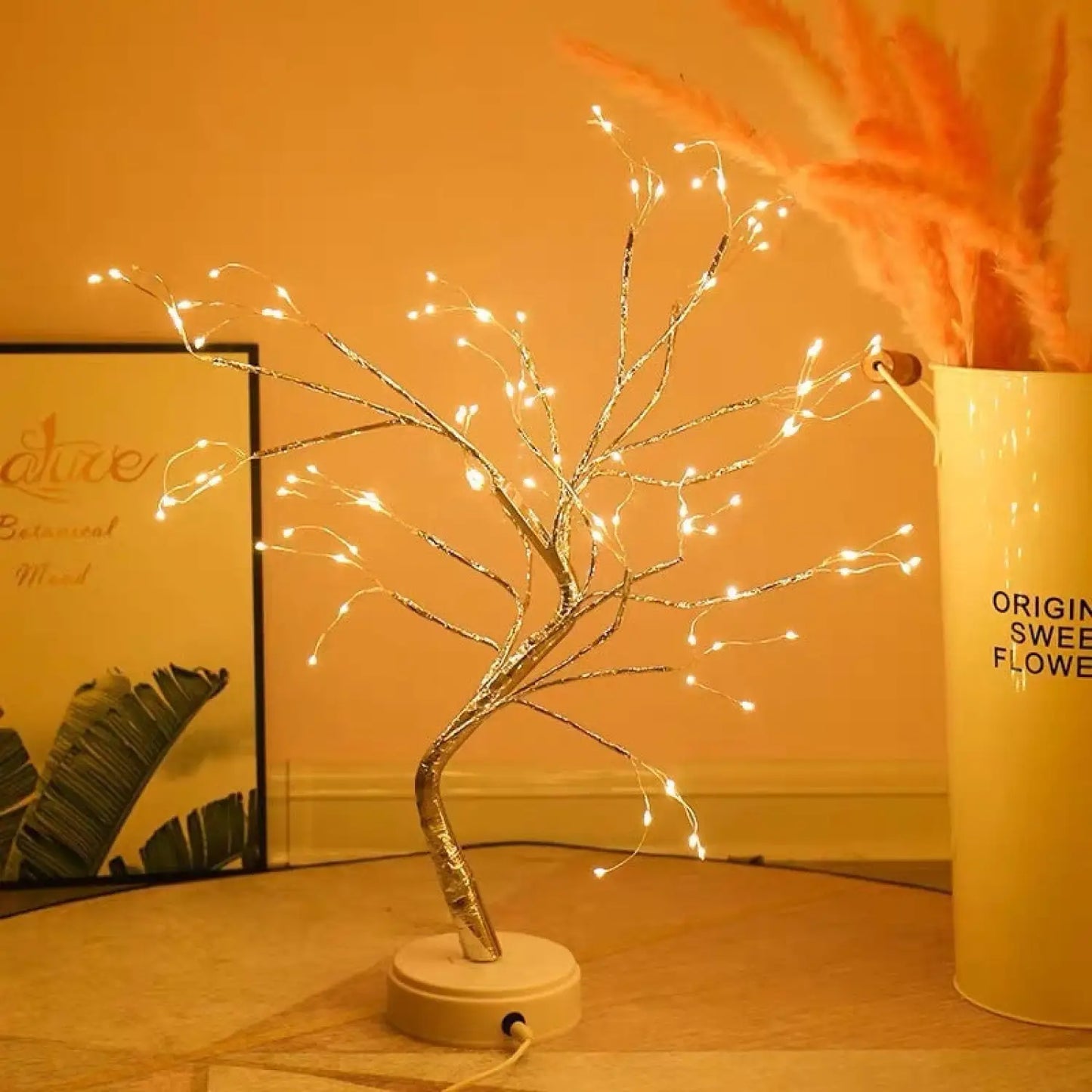 Dekorativa sovrumsträdljus med LED-koppartrådsdesign