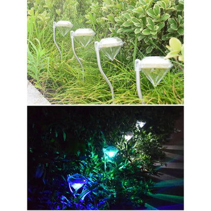 Dekorativ diamantformad solcellsmarklampa för trädgårdsgångar