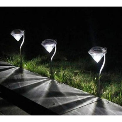 Dekorativ diamantformad solcellsmarklampa för trädgårdsgångar