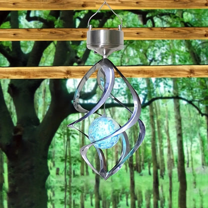 Decorative Solar Hanging Light with Spinner & Color-Changing LEDs