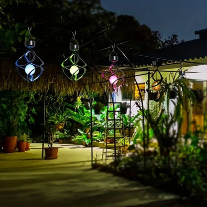 Decorative Solar Hanging Light with Spinner & Color-Changing LEDs