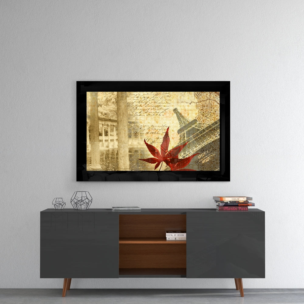 Herbst und Paris Glaswandkunst
