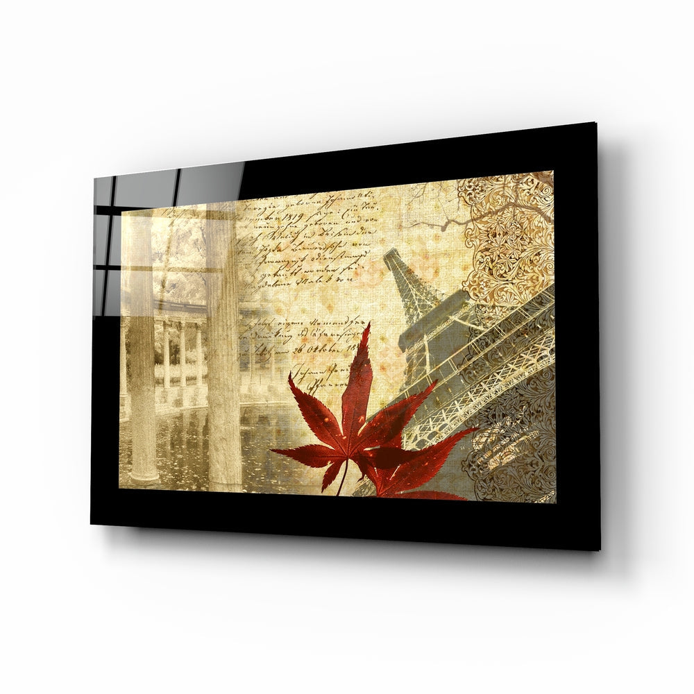 Herbst und Paris Glaswandkunst