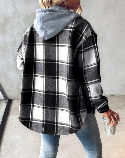 FRANKIE | Comfy Plaid Hoodie