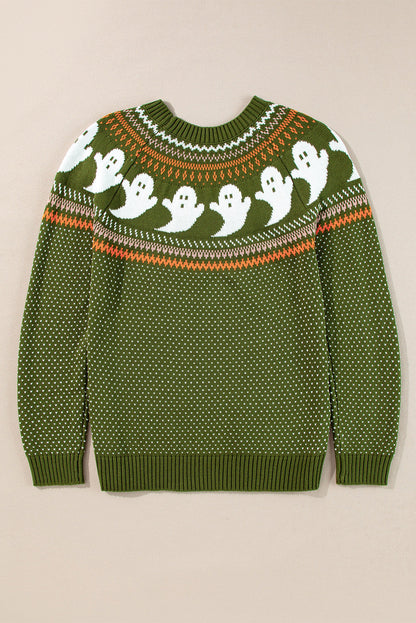 Sweter z wzorem ducha na Halloween Kaylee