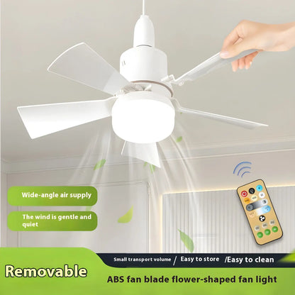 Ventilatore da soffitto con luce dimmerabile e telecomando per casa e dormitorio