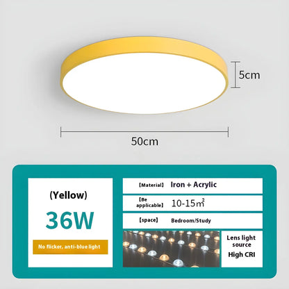 Dimbara smarta taklampan med fjärrkontroll - sovrum och vardagsrum LED-lampa