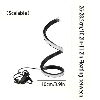 Dimbara bordslampa LED – Spiral nattlampa för sovrum