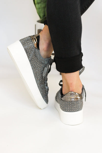 Sneaker Diva in peltro
