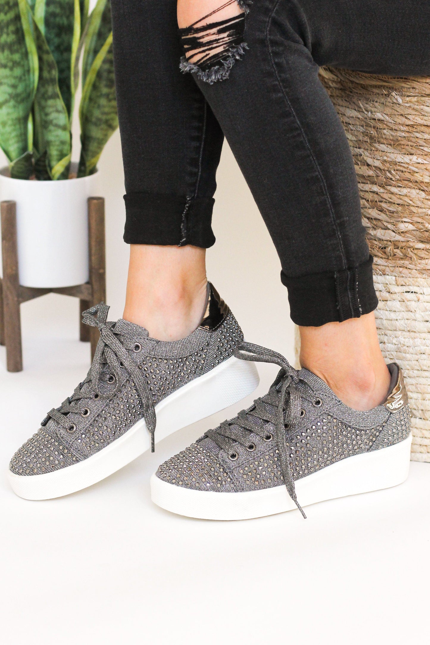 Sneaker Diva in peltro