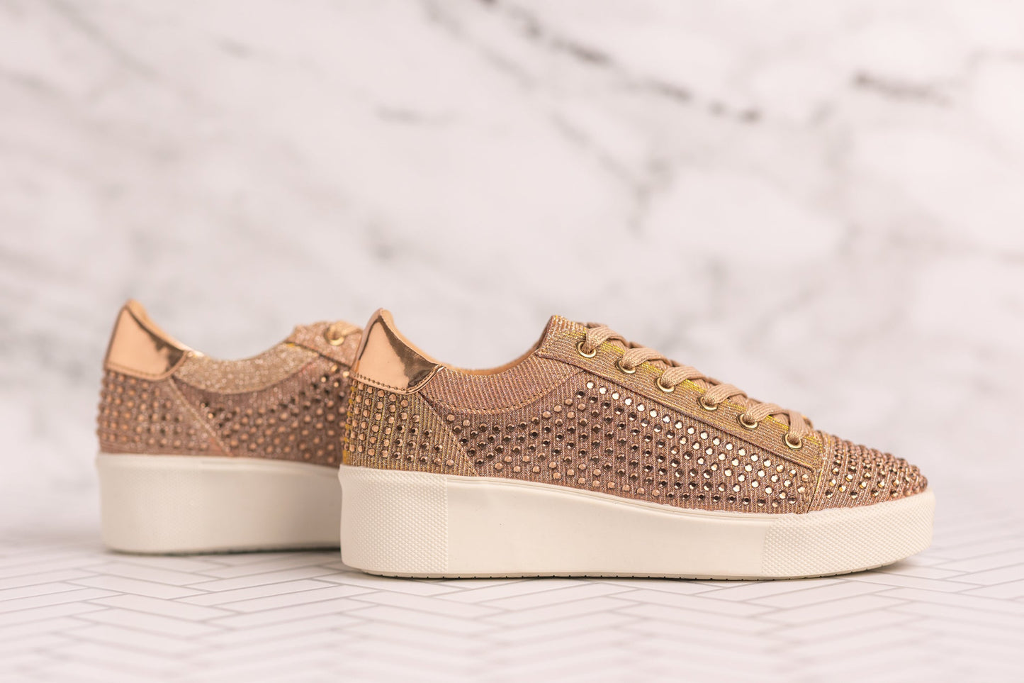 Sneaker Diva in Oro Rosa