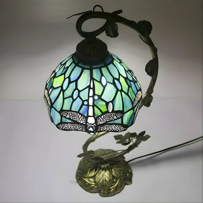 Metallblad Glas Tiffany-lampa Trollslända