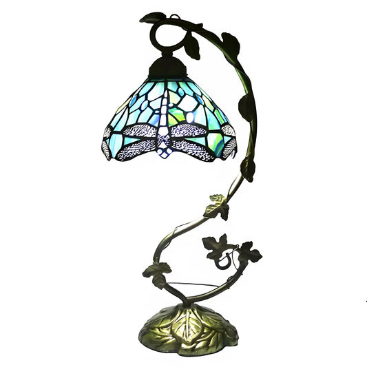 Metallblad Glas Tiffany-lampa Trollslända