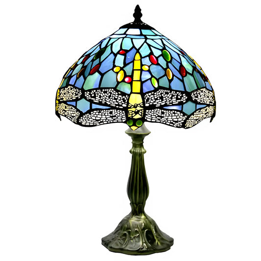 Trollslända Tiffany-lampa Glas Bordslampa Design