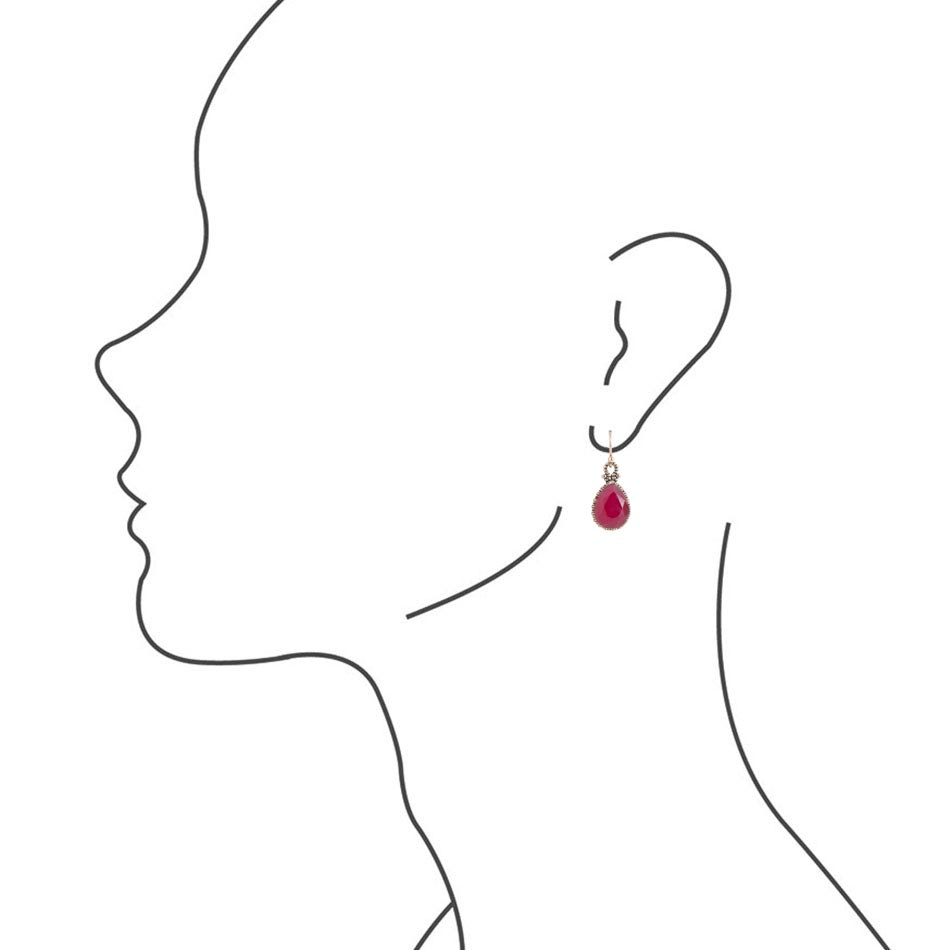 Orecchini Sognanti con Onice Rosso