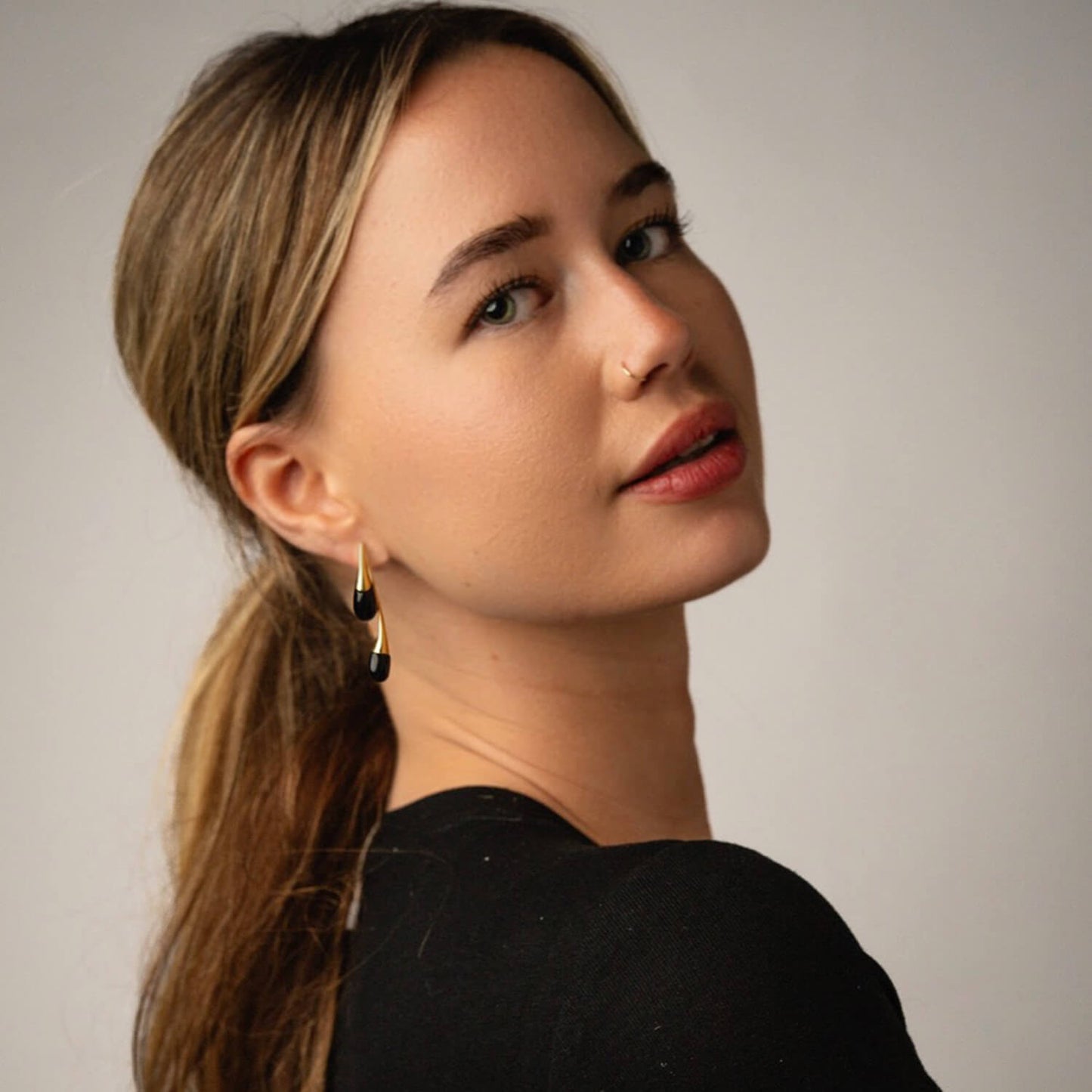 Wymienne kolczyki z podwójnym zawieszeniem